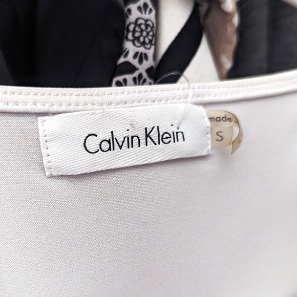 Calvin Klein White Drape Neck Cowl Tank Top - Picture 3 of 5